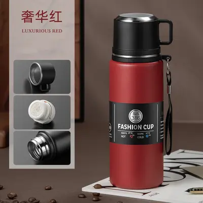 316 Stainless Steel Insulated Tea Cup with Tea Infuser, Large Capacity - 12