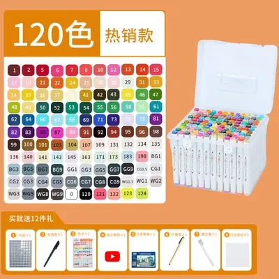 TouchSchool marker set, soft tip oil-based, 60 colors