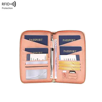 Retro tarzı pasaport çantası, çok bölmeli kart tutucu - 11