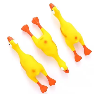 Latex Squeaky Dog Toy Set with Long-Eared Duck, Chew-Resistant - 7