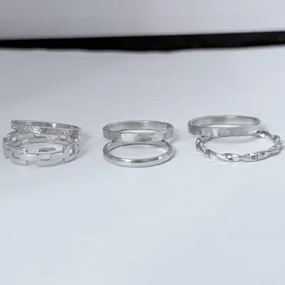 Chain Starry Sky Ring Set, 6-Piece - 2