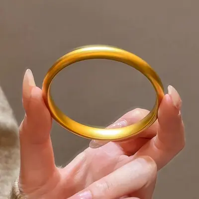 24K Gold-Armband, Vakuumgalvanisierung, chinesischer Stil massiver Ring, Frauengeschenk