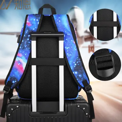 Men's Student Backpack, Water-Repellent, Laptop Compartment - 2