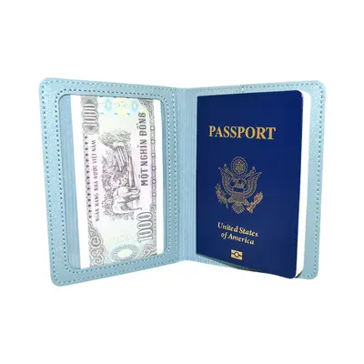 PU Passport Cover Set with Luggage Tag and Ticket Holder, Solid Color, Customizable with L