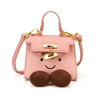 Kids Mini Crossbody Bag, Smiley Lychee Pattern Cartoon Handbag - 8