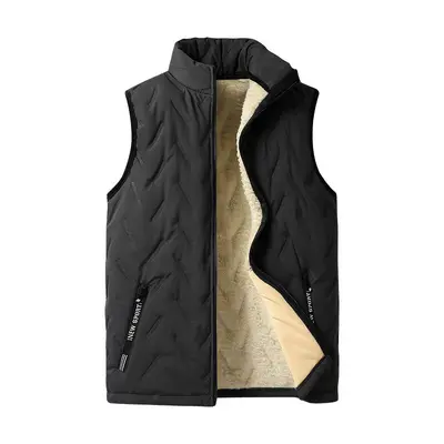 Herren-Ärmelweste mit Fleece-Futter und Stehkragen - 8