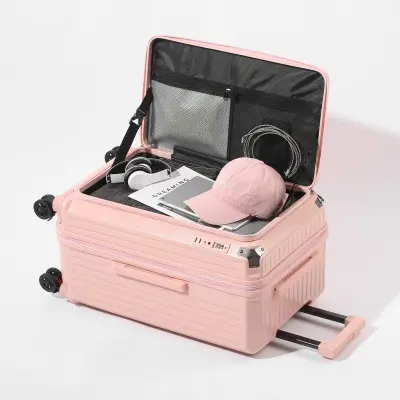 Expandable Carry-On Suitcase, Large Capacity, Zipper with Combination Lock - 11