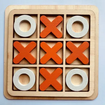 Ahşap Eğitici XOX (Tic Tac Toe) Oyunu, Ebeveyn-Çocuk İkili Oyun - 9