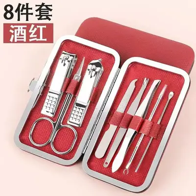 指甲刀套装全套不锈钢指甲钳刀家用指甲剪去死皮美甲修甲套装套盒 - 7