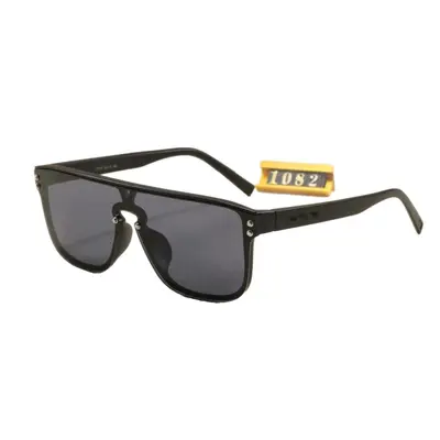 Retro Unisex Tek Parça Rüzgar Gözlüğü, Harfli Modern Güneş Gözlüğü - 6