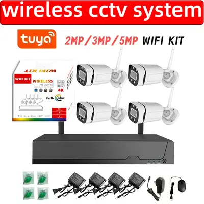 Kablosuz 4 kanallı WiFi izleme sistemi IP kamera - 2