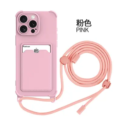 iPhone 16 Pro Max kartlı telefon kılıfı 15 Pro kordon 14 dört köşeli darbeye dayanıklı 13 koruyucu kılıf 15 için uygun - 7
