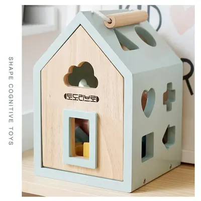 Wooden geometric shape intelligence box Montessori