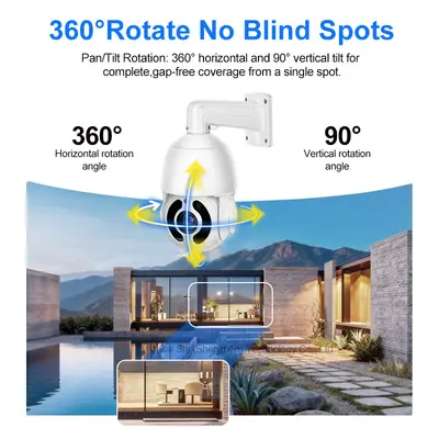 Çapraz Sınır Outdoor 360 Derece Optik Zoom IP Bulut PTZ Kapalı Devre Televizyon Kamerası Outdoor Full HD Infrared Gece Görüşü POE - 4