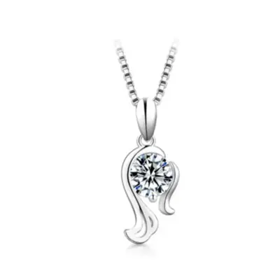 Sternzeichen-Anhänger, 925er Sterlingsilber, 1 Karat Moissanit