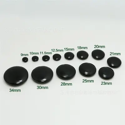 Manufacturer clothing accessories wholesale dark eye children's clothing buttons resin buttons black/white mushroom buttons in stock