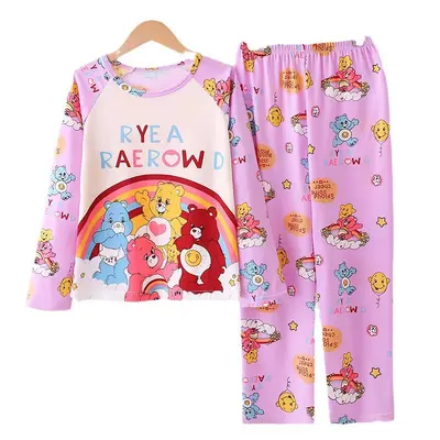 Mädchen-Schlafanzug-Set mit Kuromi-Motiv, langarm, Frühling Herbst