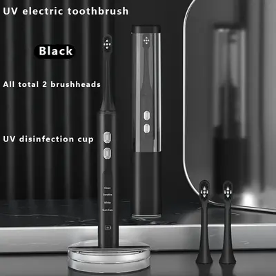 Wireless Charging Adult Electric Toothbrush with Soft Bristles, Waterproof - 11