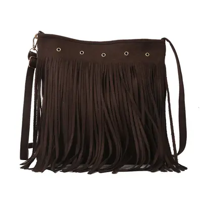 Boho-Umhängetasche mit Quasten und großem Fassungsvermögen - 9