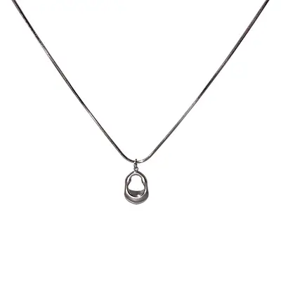 Stainless steel geometric necklace, minimalist design, pendant