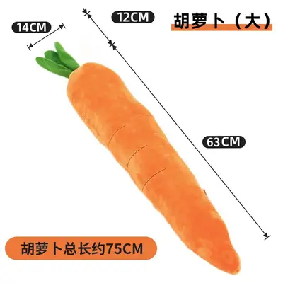 Squeaky Plush Carrot Dog Toy, Durable and Chew Resistant - 6