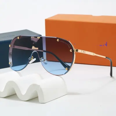 Rivet Toad-Shaped Large Frame Metal Sunglasses - 4