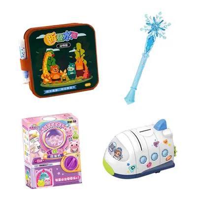 Children's Cartoon Toy Set with Light-Up Magic Wand, Music Instrument, Early Education Puz - 6