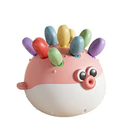 Pufferfish Plug-In Toy for Ages 1-3, Fine Motor and Color Matching - 6