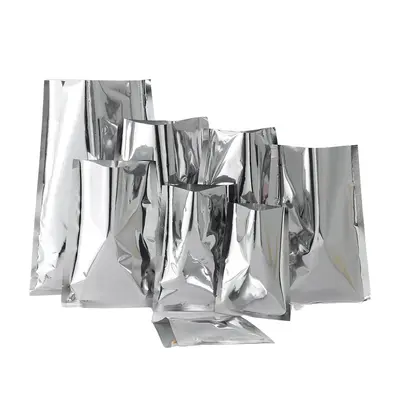 Spot alüminize düz ağızlı vakum torbası kör kutu çantası üç taraflı sızdırmazlık alüminyum folyo maske çantası mühürlü gıda vakum paketleme çantası