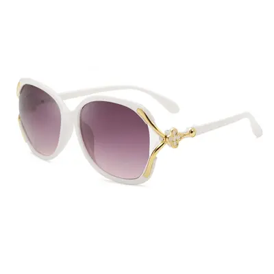 Große Sonnenbrille mit Kleeblatt-Design im koreanischen Stil - 8