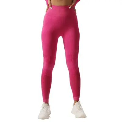 High-Waist Peach Lift Yoga Pants, Water-Washed Matte, Seamless