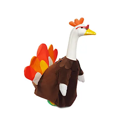 Thanksgiving Porch Goose Decoration with Changeable Costume
