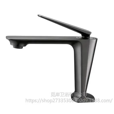 All-Copper Hot and Cold Basin Faucet, Gunmetal - 5