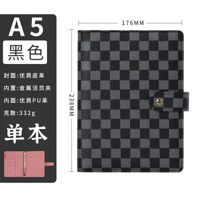 A5 A6 Deri Kapaklı Kareli Yaprak Kağıtlı Defter, Çok Fonksiyonlu - 11