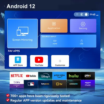 Özel Model Bestseller Taşınabilir Projektor Otomatik Odaklama 1080P Ev Ofis Yatak Odası Duvar Projektörü Ev Sinemas 4K - 5
