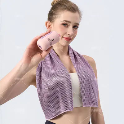 Mini silikon seti yaz soğuk hissi hızlı kuruyan buz tatlı koşu bisiklet sudleme havlusu spor soğutma havlusu toptan - 13