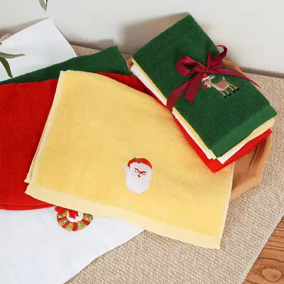 Pure cotton Christmas towel gift set for children