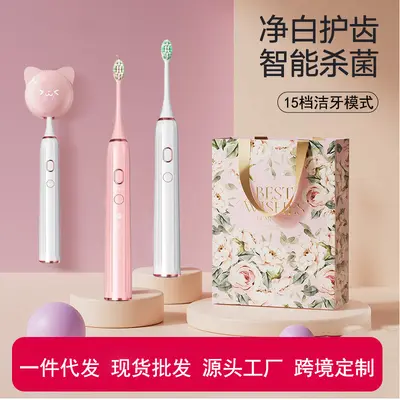 厂家直供电动牙刷跨境亚马逊电商充电成人款软毛高级电动牙刷批发
