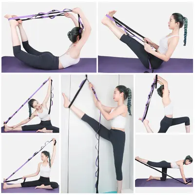 Long Elastic Yoga Stretch Band for Home Fitness, Beginner Resistance Band