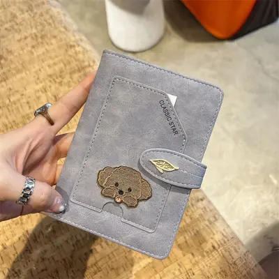 Köpek Deseni Pasaport Çantası Nakışlı - 8
