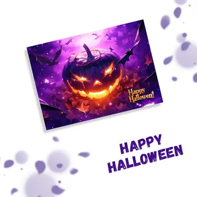 Grenzüberschreitende Amazon Halloween-Grußkarte handschriftliche Dankeskarte Segenswunsch-Nachricht Geschenkkarte Dekoration kleine Karte englische Version