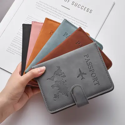 Passport cover, PU leather, magnetic closure, color-changing