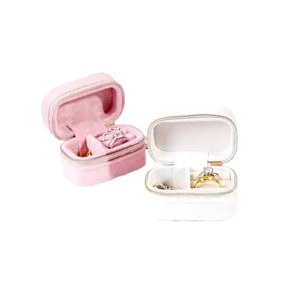 Exquisite New French Jewelry Storage Box Small Portable Travel Accessories Jewelry Organizer Box Earring Ring Storage