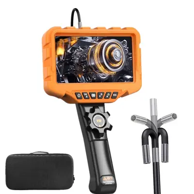 Cross-border 7-inch Large Screen 360-degree Rotating Endoscope High-definition Wide-angle Camera Automotive Repair Machine Non-destructive Testing