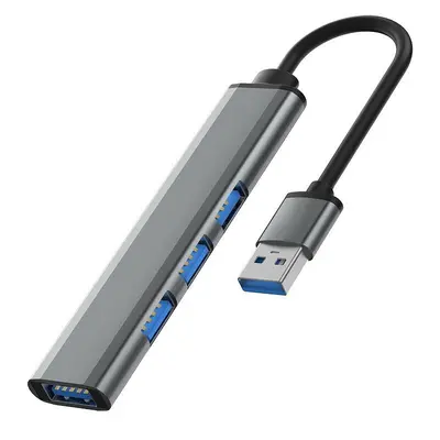 Black USB docking station USB3.0 multifunctional 4-in-1 hub computer splitter, type-c docking station