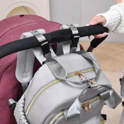 Mommy Bag Backpack, Large Capacity, Milk Bottle Compartment and Changing Pad - 5