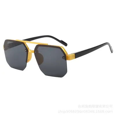 Kids' Sunglasses, Half-Frame Double-Bridge, UV Protection, Unisex - 9