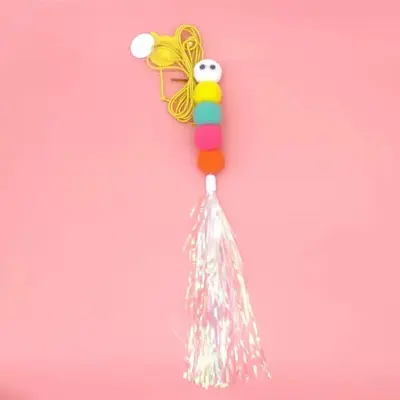 Cat Toy Swing and Feather Wand, Door-Hanging, with Bell Mouse - 8