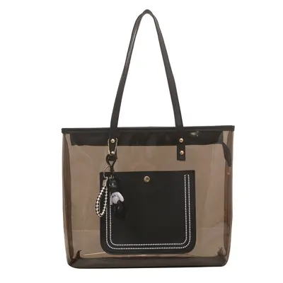 Large Capacity Women's Handbag, Transparent Jelly Bag, School and Commuter Tote - 6