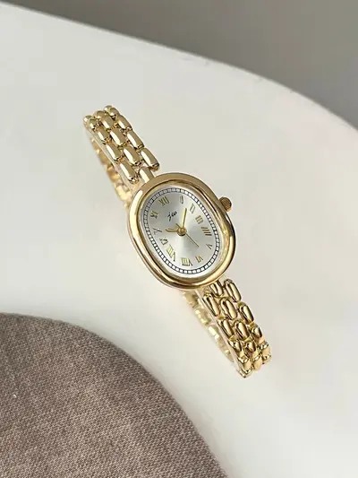 GEDI oval retro kadın kuartz saati Roman rakamları - 8